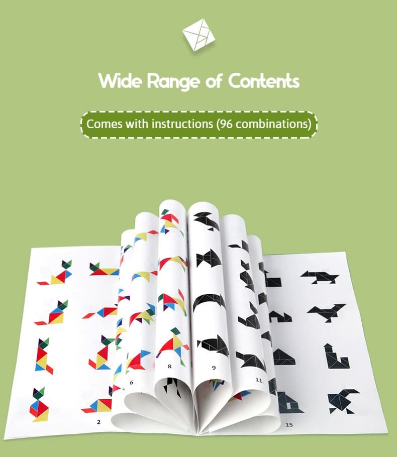 3D Tangram Magnetic Puzzles Book view 3
