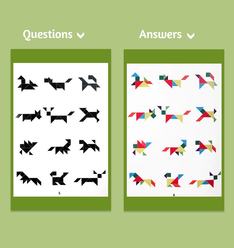 3D Tangram Magnetic Puzzles Book view 4