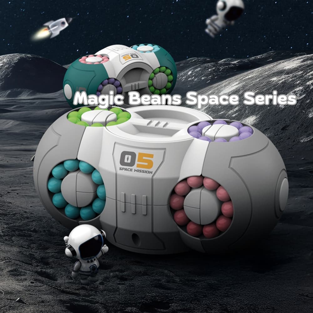 Magic Beans Rotating Cube — Space Edition UFO